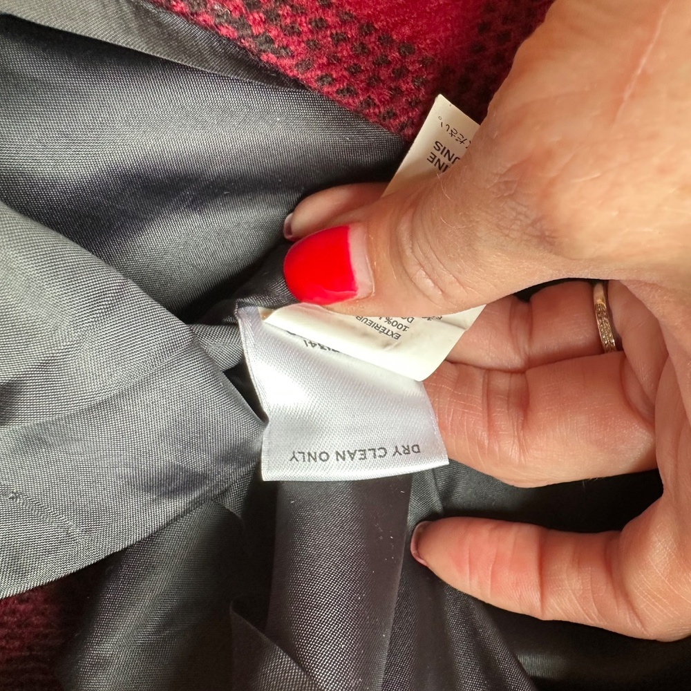 LL Bean Signature Red Black Tartan Buffalo Plaid Wool Sheath Dress Womens size 4 - Picture 7 of 8